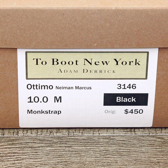 $450 Saks 5th Avenue TO BOOT NEW YORK 10 M Italian Monkstrap * add $15 new Trees